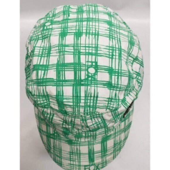 Fox Racing Strapback Green Tartan Plaid Painter Newsboy Trucker Hat - Picture 6 of 13